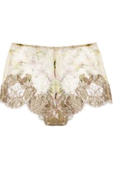 Rosamosario Classica Bellezza Silkcreponne and Lace French Briefs - Lyst
