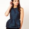 Asos Collection Asos Top with Tutu Peplum in Blue (teal) - Lyst