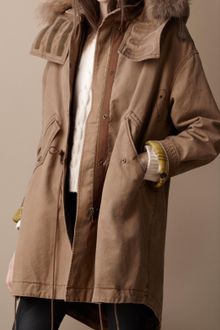 Burberry Brit Fur Trim Warmer Parka - Lyst