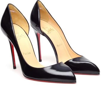 Christian Louboutin Chiarana Cutout Glossed Leather Pumps - Lyst