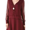 Elizabeth And James Lara Crepe Dress in Red (merlot) - Lyst