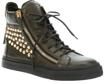 Giuseppe Zanotti Studded Hitop Sneaker - Lyst