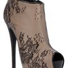 Giuseppe Zanotti Lace Peep Toe Boot in Beige (nude) - Lyst
