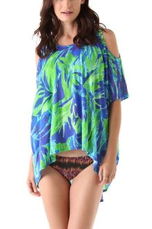 Matthew Williamson Escape Animal Leaf Cutout Cover Up - Lyst