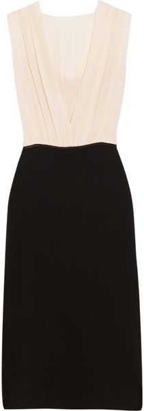 Narciso Rodriguez Silkchiffon and Crepe Dress - Lyst