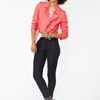 Nasty Gal Cropped Moto Jacket in Pink (coral) - Lyst