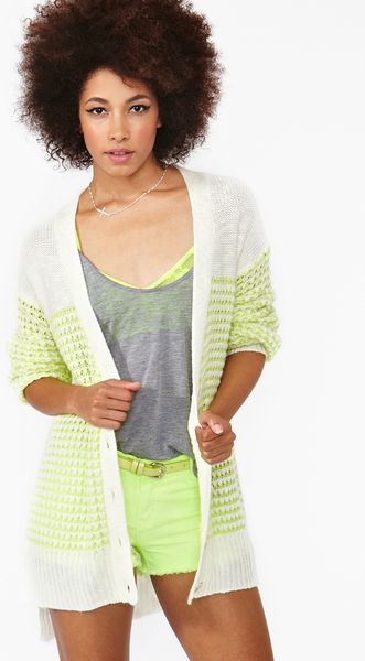Nasty Gal Neon Knit Cardi - Lyst