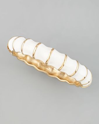 Sequin Enamel Shrimp Bangle White - Lyst