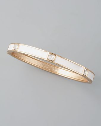 Sequin Skinny Crystalstation Bangle White - Lyst