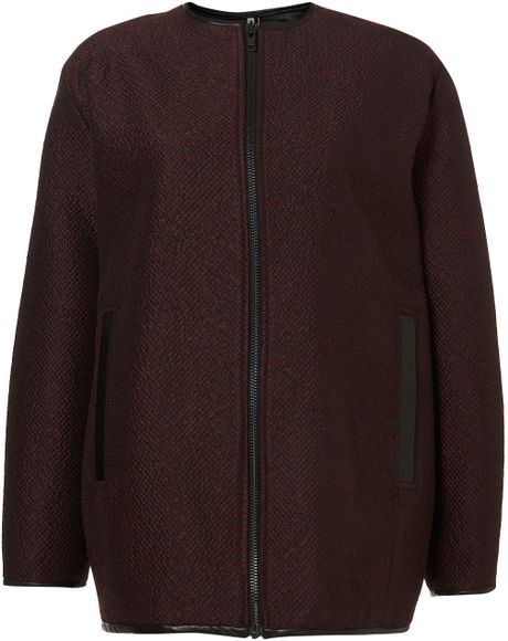 Topshop Burgundy Coat
