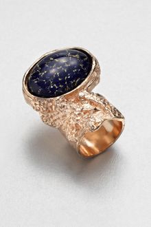 Yves Saint Laurent Gold-Tone Arty Ovale Ring - Lyst