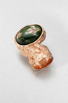 Yves Saint Laurent Gold-Tone Arty Ovale Ring - Lyst