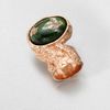 Yves Saint Laurent GoldTone Arty Ovale Ring in Gold (militarygreen) - Lyst