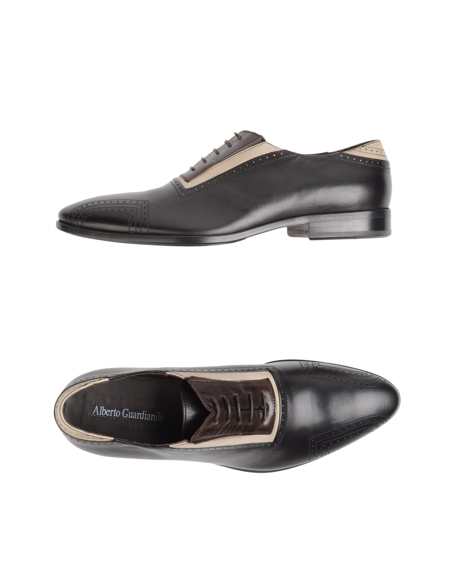 Alberto Guardiani Laced Shoes In Black For Men 