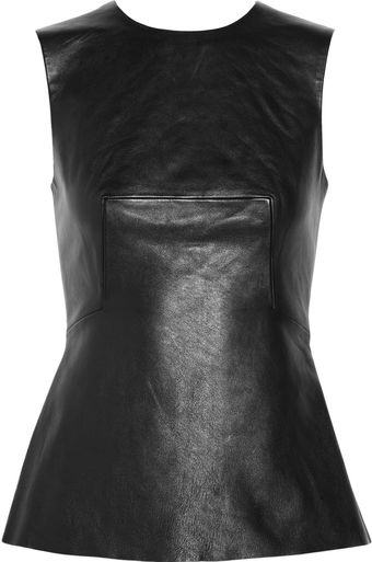 Alexander Wang Pleated Leather Top - Lyst