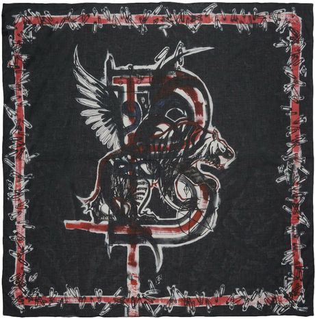 Balmain Square Scarf in Multicolor (black) - Lyst