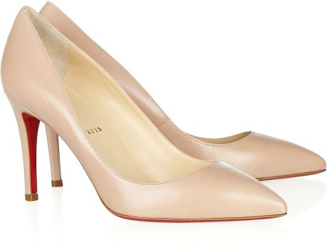 Christian Louboutin Pigalle 85 Patentleather Pumps in Beige (blush) - Lyst