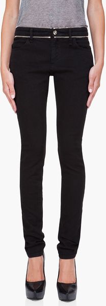 Givenchy Slim Black Zip Waist Jeans - Lyst
