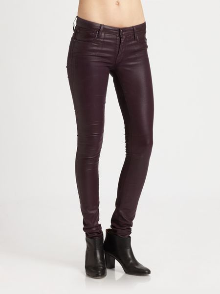 Helmut Lang Glossy Leggings in Purple - Lyst