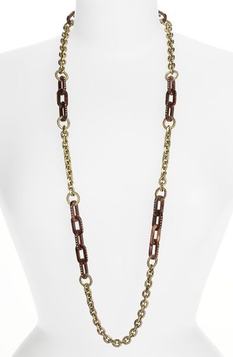 Marc By Marc Jacobs Luna Moth Long Pavé Link Necklace - Lyst