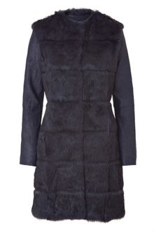Matthew Williamson  Combo Fur and Leather Coat - Lyst