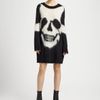 Mcq By Alexander Mcqueen Skull Intarsia Sweater Dress in Black - Lyst
