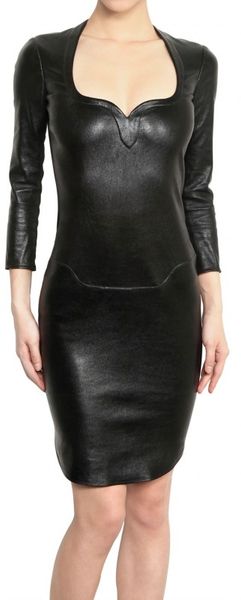 Mugler Stretch Nappa Dress - Lyst