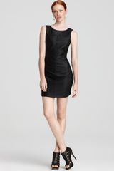 Sanctuary Quotation Shift Dress Vegan Leather and Ponte