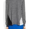 Vionnet Chiffonpaneled Alpaca and Silkblend Sweater in Gray - Lyst