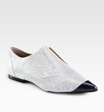 3.1 Phillip Lim Pebbled Leather Laceless Oxfords - Lyst