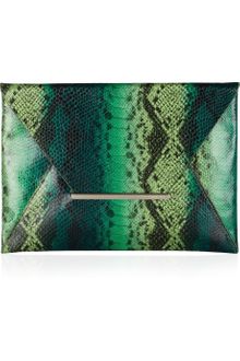 BCBGMAXAZRIA Llene Snake-Print Envelope Clutch - Lyst