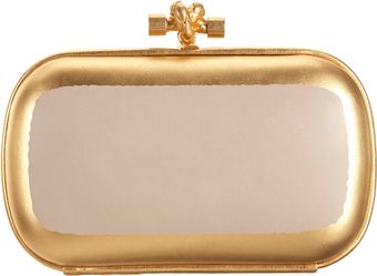 Bottega Veneta Knot Gilded Waxed Clutch - Lyst