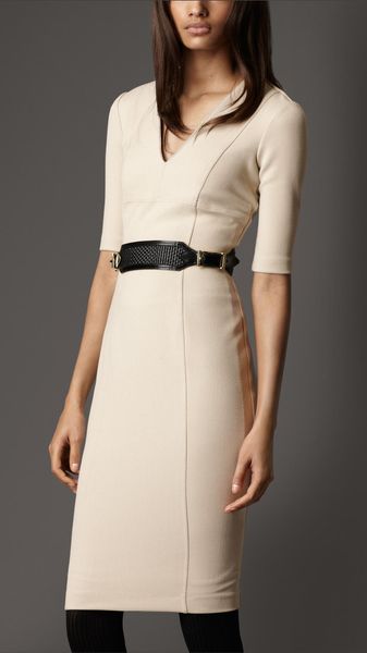 Burberry Crêpejersey Tailored Dress - Lyst
