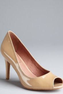 Corso Como Nude Patent Leather Delight Peep Toe Pumps - Lyst