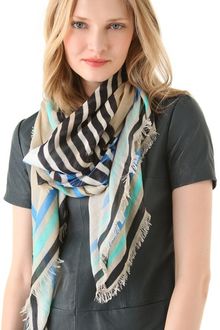 Cut25 By Yigal Azrouël Spiral Eye Printed Scarf - Lyst
