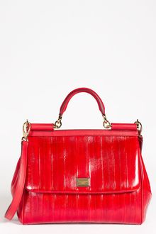 Dolce & Gabbana Miss Sicily Eel Leather Satchel - Lyst