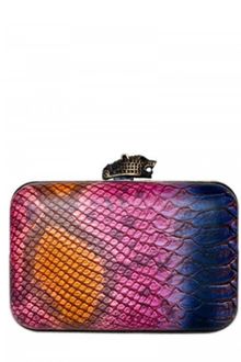 House Of Harlow Marley Colored Snake Print Clutch - Lyst