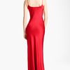 Michael Kors Drape Neck Satin Charmeuse Gown in Red (crimson) - Lyst