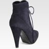 Proenza Schouler Suede Laceup Platform Ankle Boots in Blue (navy) - Lyst