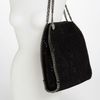 Stella Mccartney Falabella Velvet Paillettes Tote in Black - Lyst