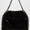 Stella Mccartney Falabella Velvet Paillettes Tote in Black - Lyst