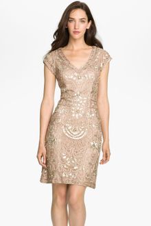 Sue Wong Beaded Soutache Sheath Dress - Lyst