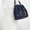 Versace Versace Medium Leather Flap Satchel in Blue (blu notte) - Lyst