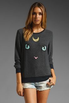 Wildfox Couture Cat and Moon Baggy Beach Jumper - Lyst