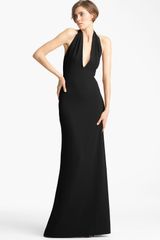 Yigal Azrouel Crepe Halter Gown