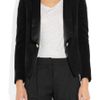 Balmain Velvet and Satin Blazer in Black - Lyst