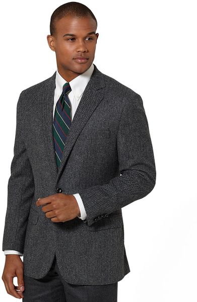 Brooks Brothers Fitzgerald Fit Charcoal Herringbone Sport Coat in Gray
