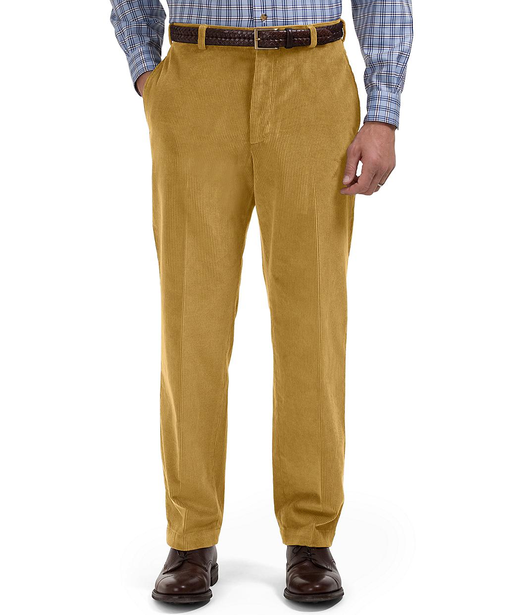 Brooks Brothers Hudson Fit Eightwale Corduroy Pants in Yellow for Men