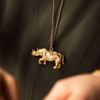 Cold Picnic Rhino Pendant in Gold (animal) - Lyst