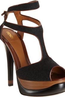 Fendi Tstrap Platform Sandal - Lyst